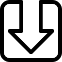 Arrow,Down,Download,Box,Down icon